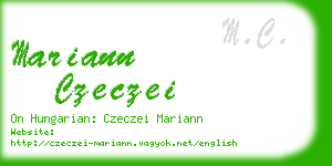 mariann czeczei business card